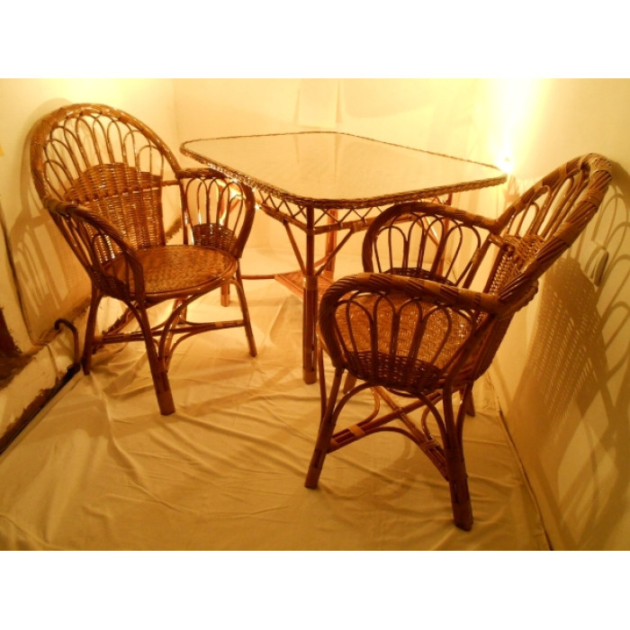 Обідній стіл «Мрія» із натуральної лози