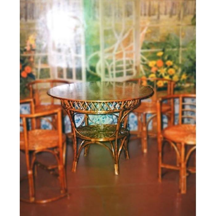 Стол обеденный «Ореол» из натуральной лозы