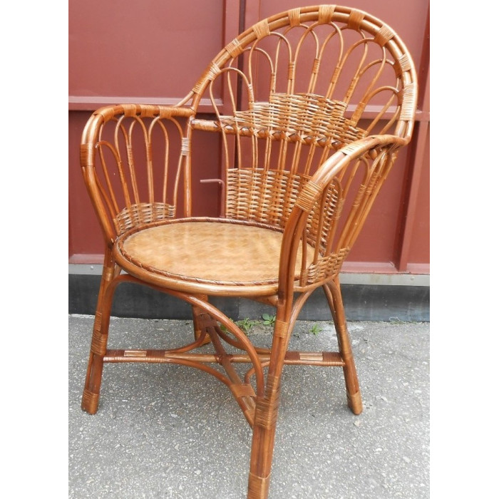 Плетене крісло «Лабіринт-2» із натуральної лози