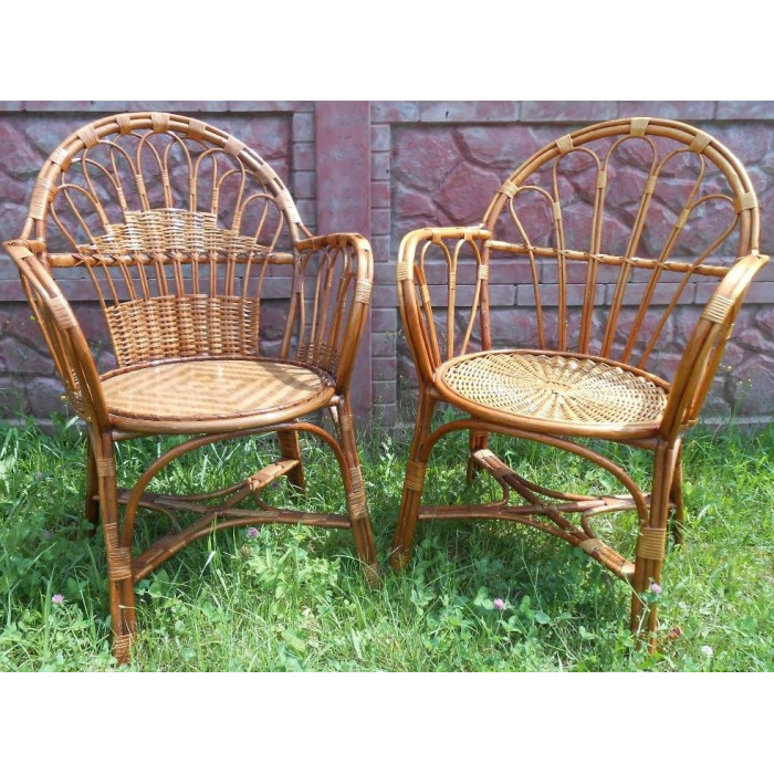 Плетене крісло «Лабіринт-2» із натуральної лози