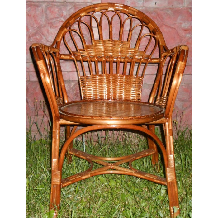 Плетене крісло «Лабіринт-2» із натуральної лози