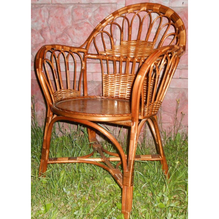 Плетене крісло «Лабіринт-2» із натуральної лози