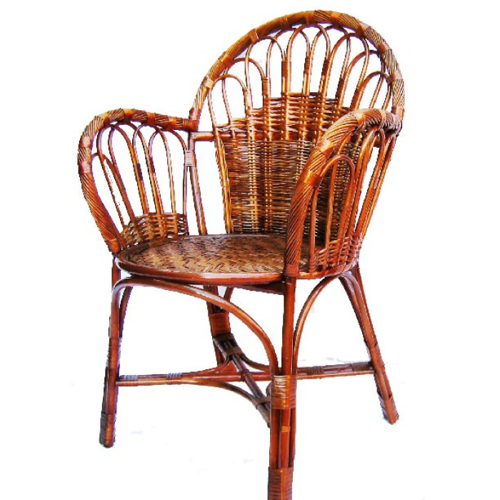 Плетене крісло «Лабіринт-3» із натуральної лози