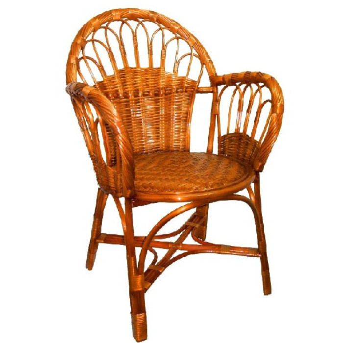 Плетене крісло «Лабіринт-3» із натуральної лози