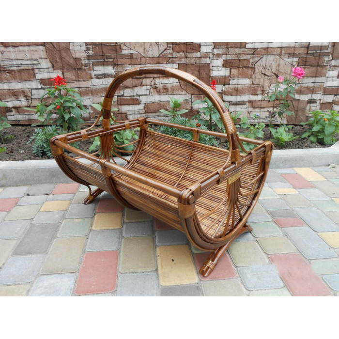 Корзина для дров «Дровешнеца» из натуральной лозы