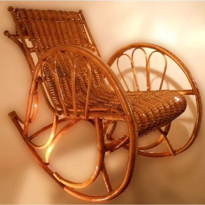 Крісло-гойдалка «Чебурашка-3» із натуральної лози