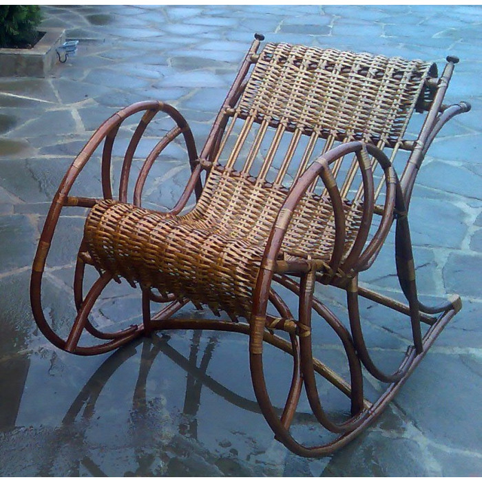 Крісло-гойдалка «Чебурашка» із натуральної лози