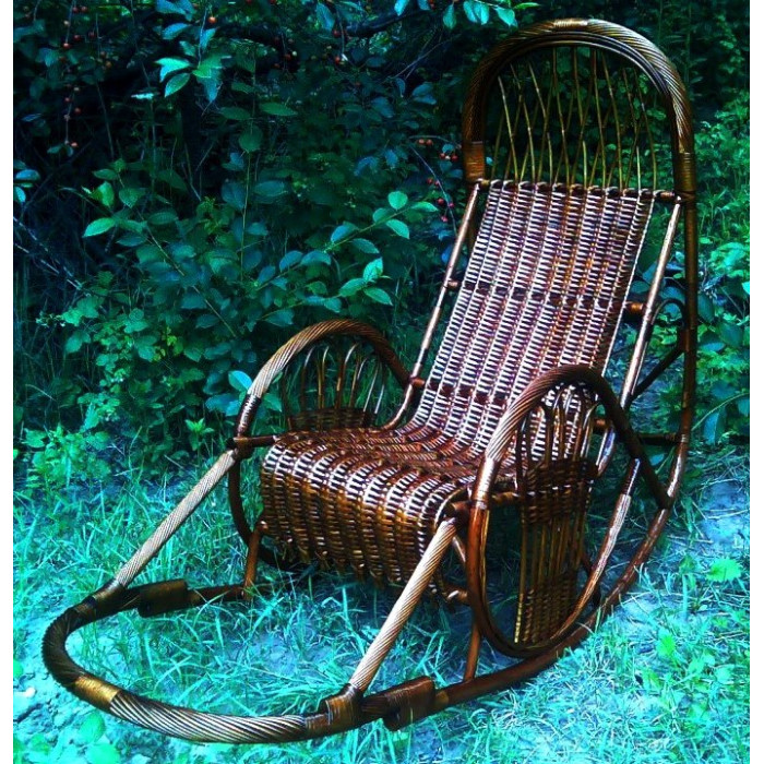 Крісло-гойдалка «Захід-4» – стиль та комфорт з лози