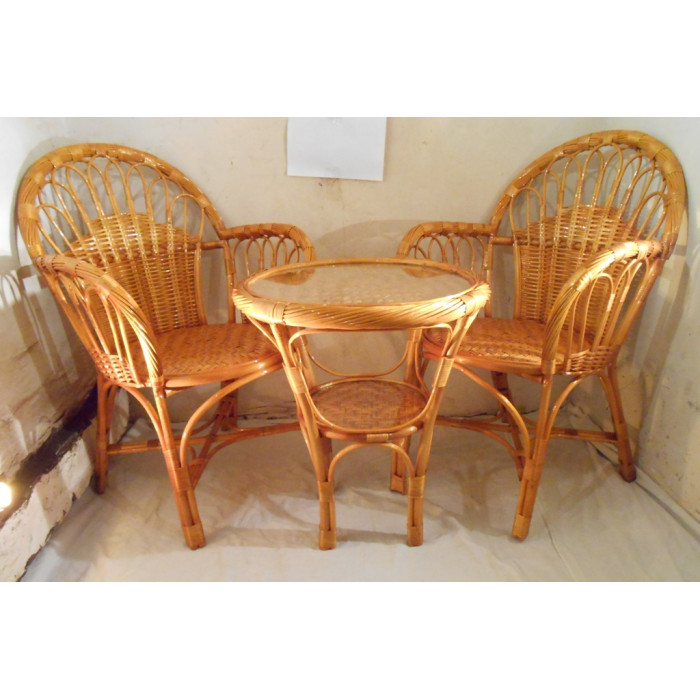 Комплект плетених меблів «Вдалий» із натуральної лози