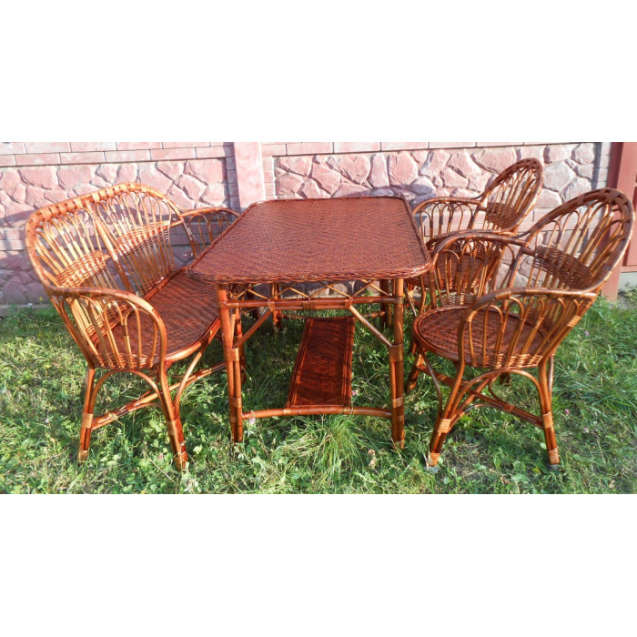 Комплект плетёной мебели «Ассорти-2» — стиль и комфорт ручной работы