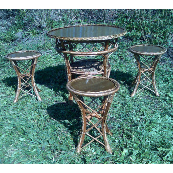 Комплект плетёной мебели «Чайный» из натуральной лозы