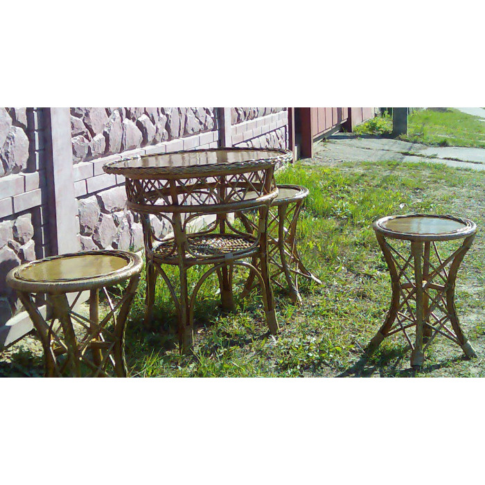 Комплект плетених меблів «Чайний» із натуральної лози