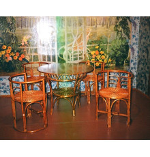 Комплект плетёной мебели «Обеденный-2»