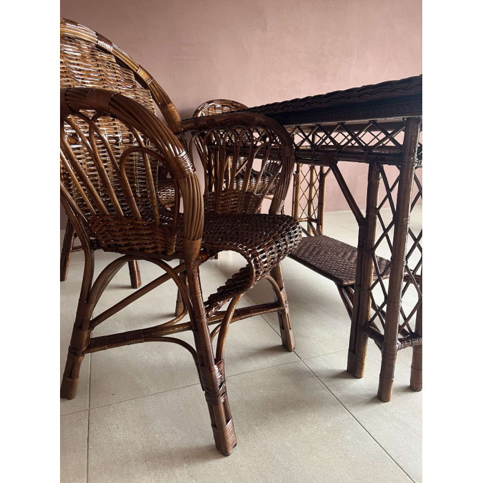 Комплект плетених меблів «Шоколадний» із натуральної лози