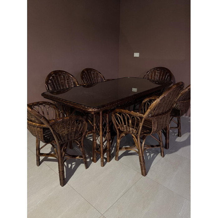 Комплект плетених меблів «Шоколадний» із натуральної лози