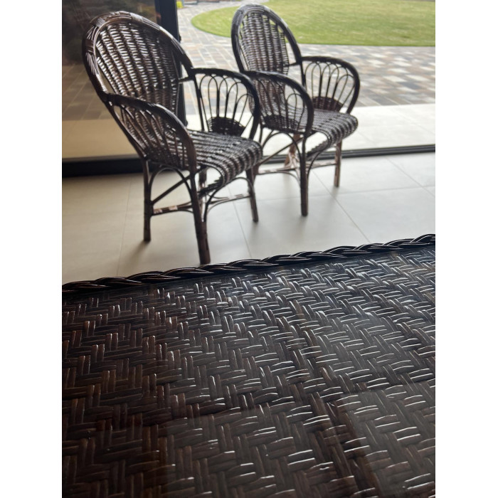 Комплект плетених меблів «Шоколадний» із натуральної лози