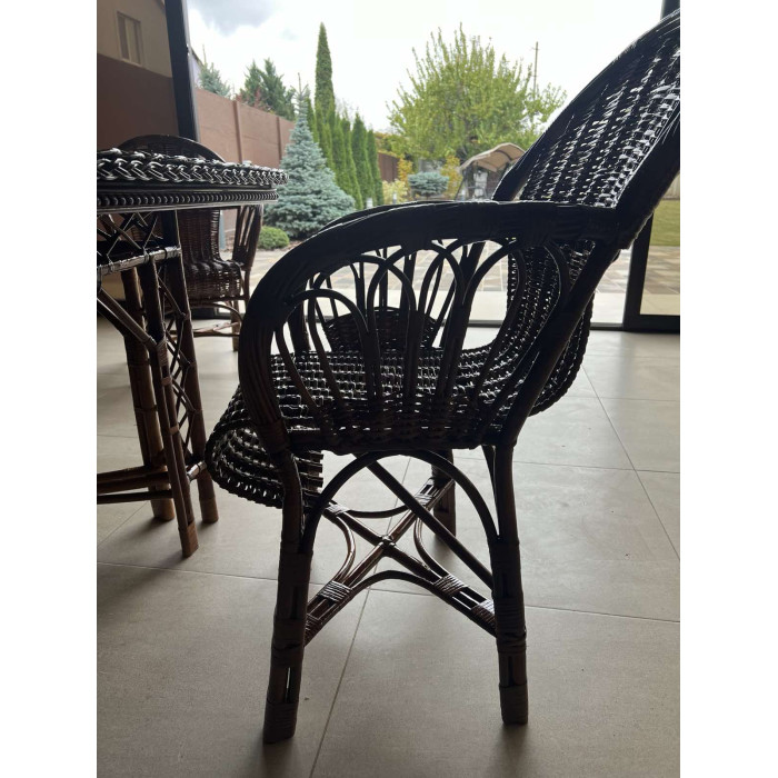 Комплект плетених меблів «Шоколадний» із натуральної лози