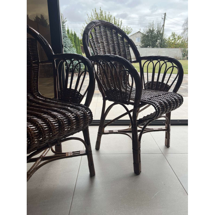 Комплект плетених меблів «Шоколадний» із натуральної лози