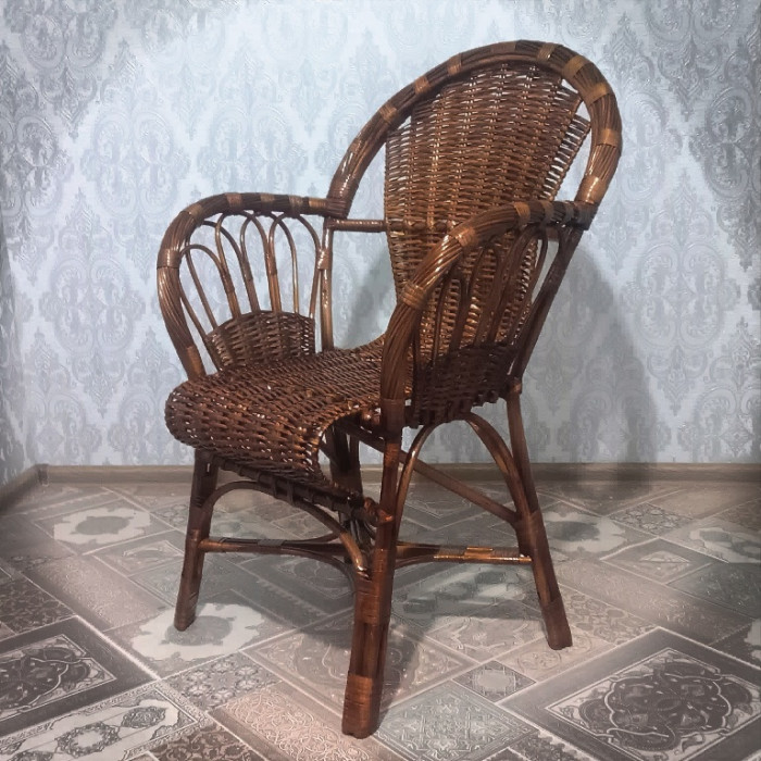 Плетене крісло «Лабіринт-4» із натуральної лози