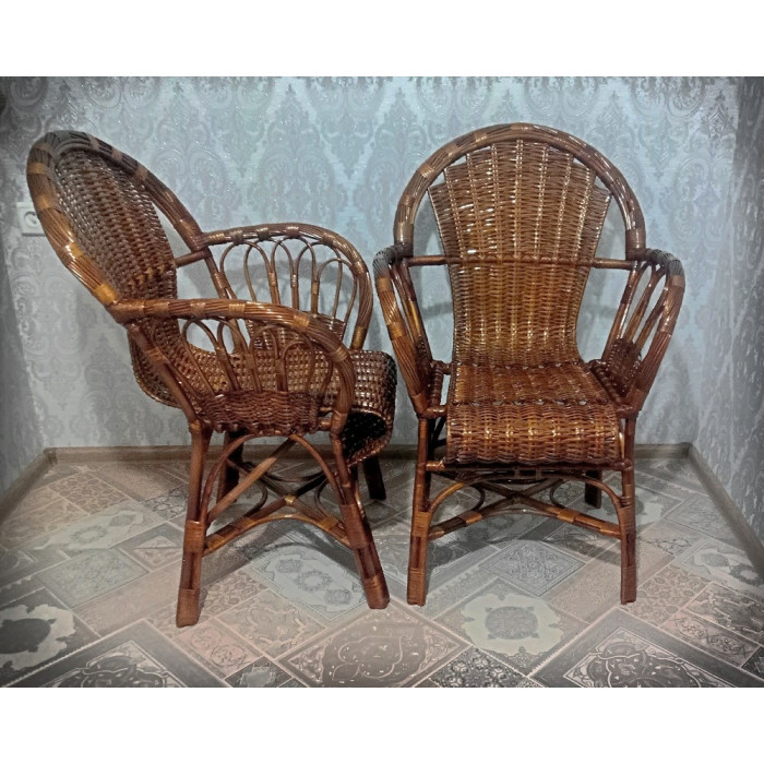 Плетене крісло «Лабіринт-4» із натуральної лози