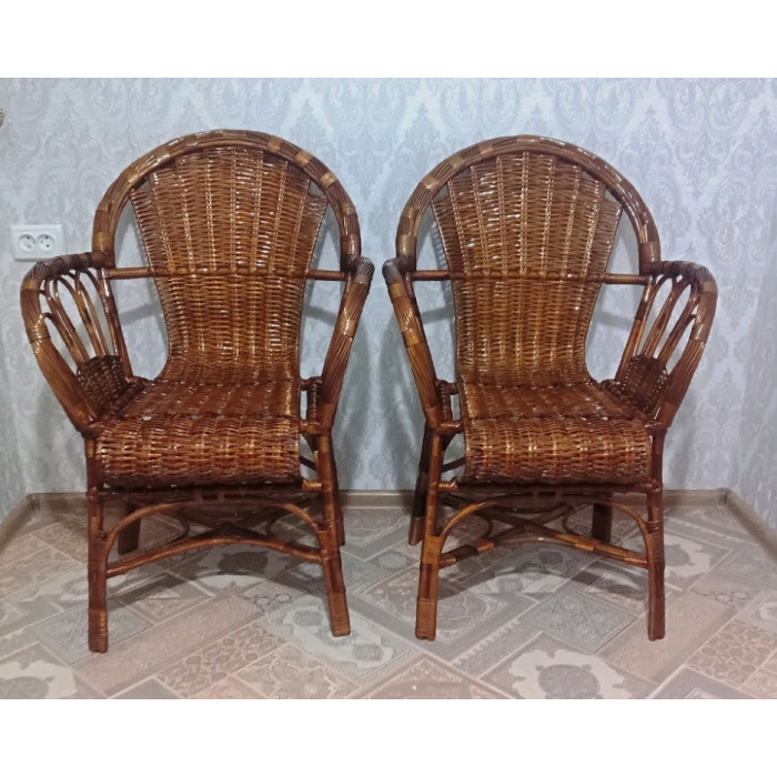 Плетене крісло «Лабіринт-4» із натуральної лози