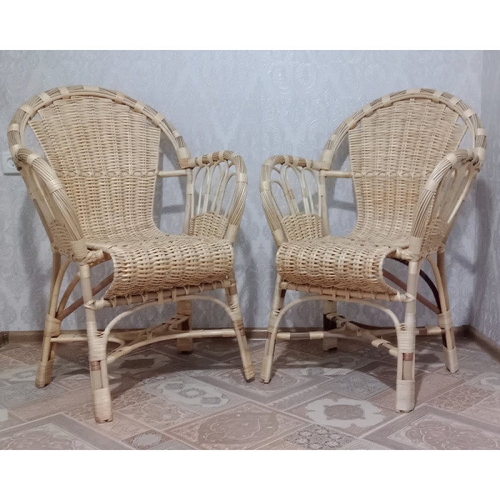 Плетене крісло «Лабіринт-4» із натуральної лози