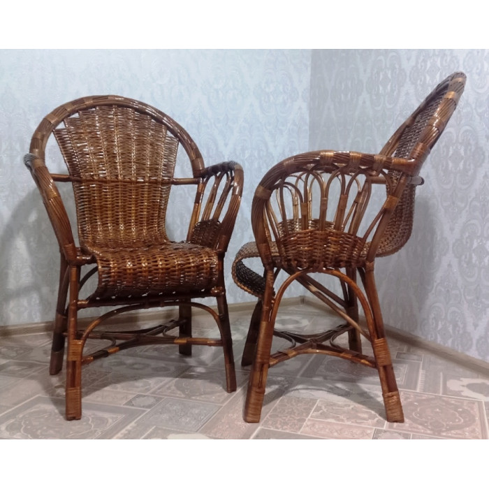 Плетене крісло «Лабіринт-4» із натуральної лози