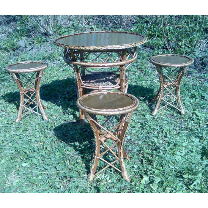 Табурет плетений «Турачка-2» із натуральної лози