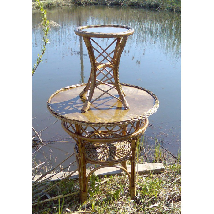 Табурет плетений «Турачка-2» із натуральної лози